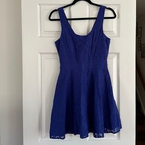 Blue Lace Mini Dress